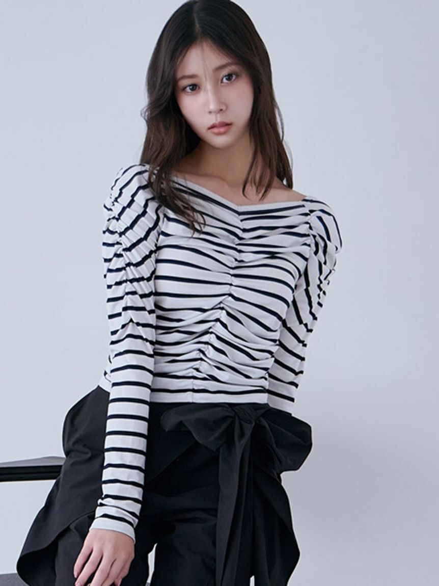 SNIDEL「ギャザーカットプルオーバー」|Tシャツ・カットソー|