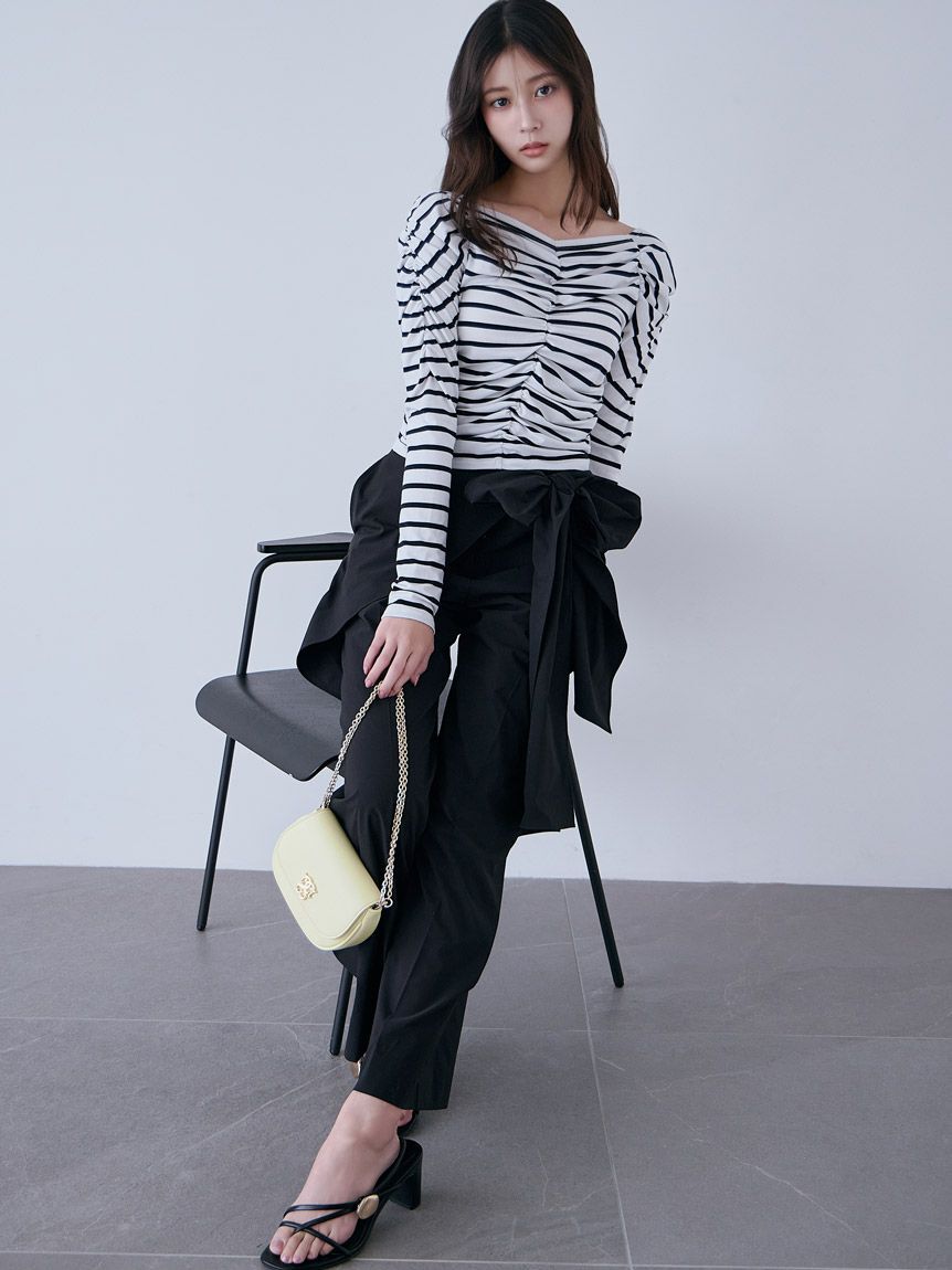 SNIDEL「ギャザーカットプルオーバー」|Tシャツ・カットソー|