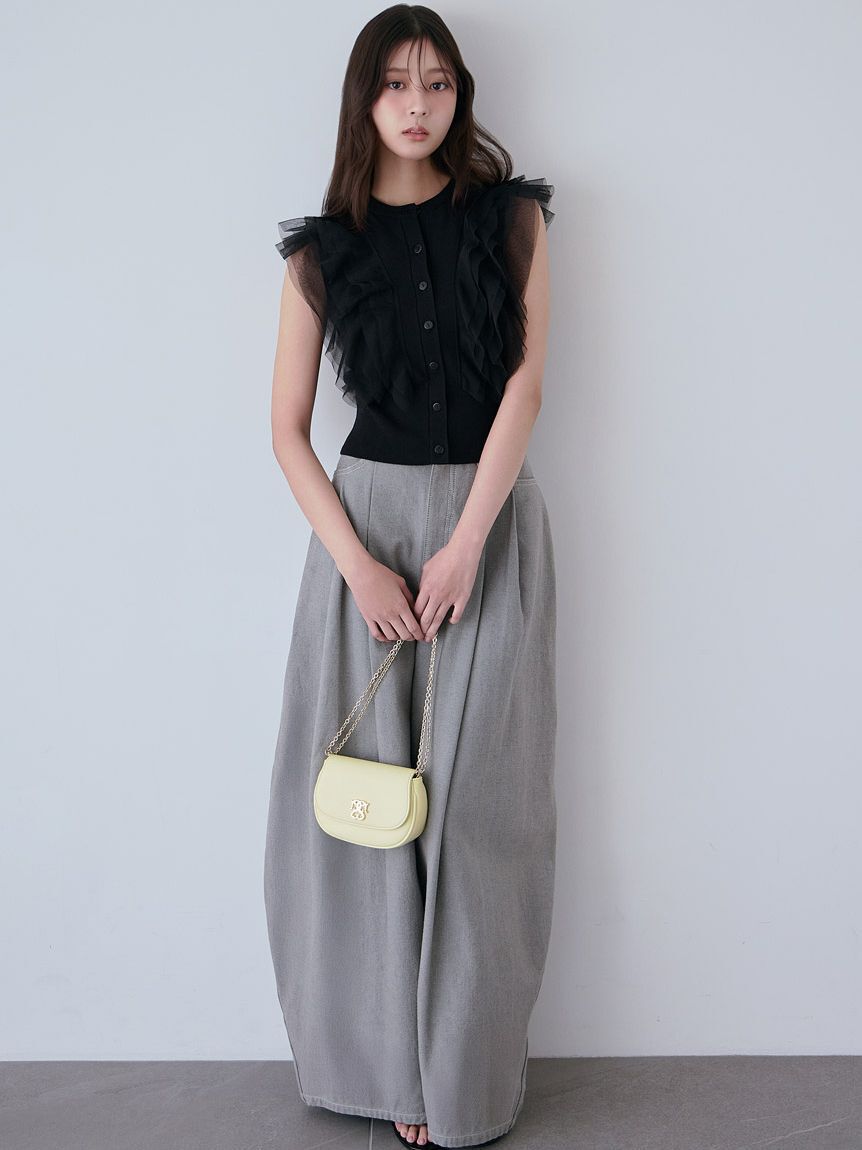 SNIDEL「【00サイズ/0TALLサイズあり】カーブデニムワイドパンツ」|デニム|