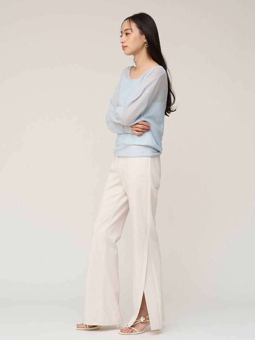 SNIDEL「スリットカットパンツ」|チノ|