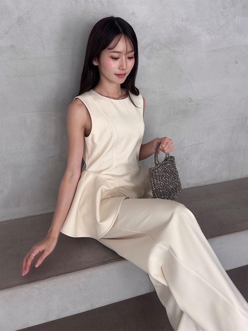 SNIDEL「ペプラムパンツセットアップ」|ワンピース|