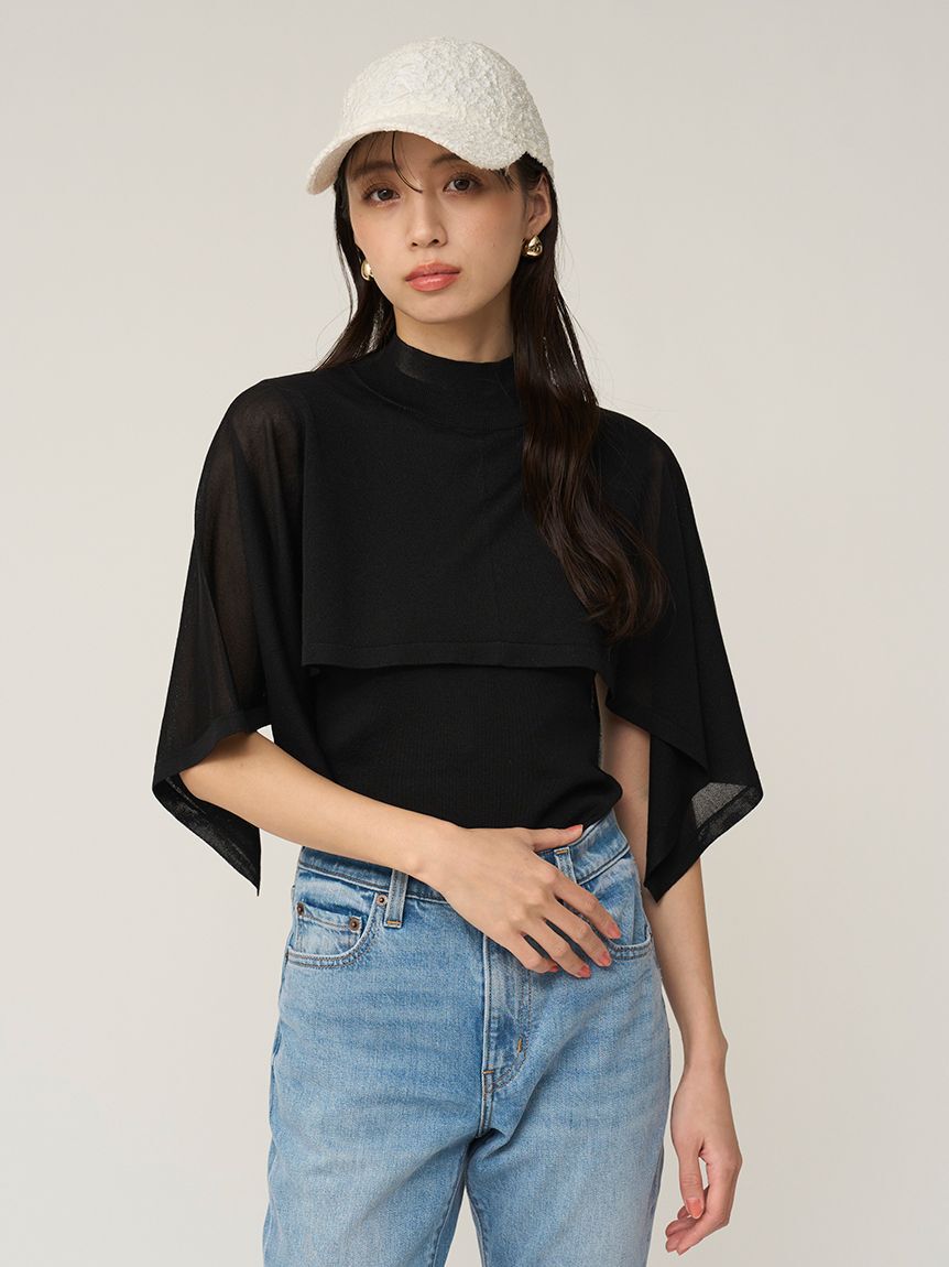 SNIDEL「Sustainableケープニットプルオーバー」|ニット・セーター|