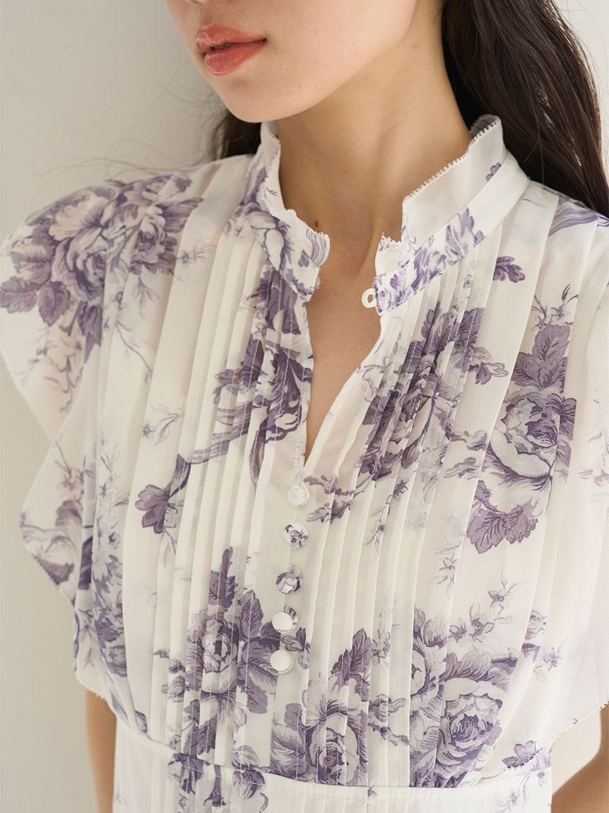 SNIDEL「【販路限定サイズあり】Sustainableプリーツプリントワンピース」|ワンピース|