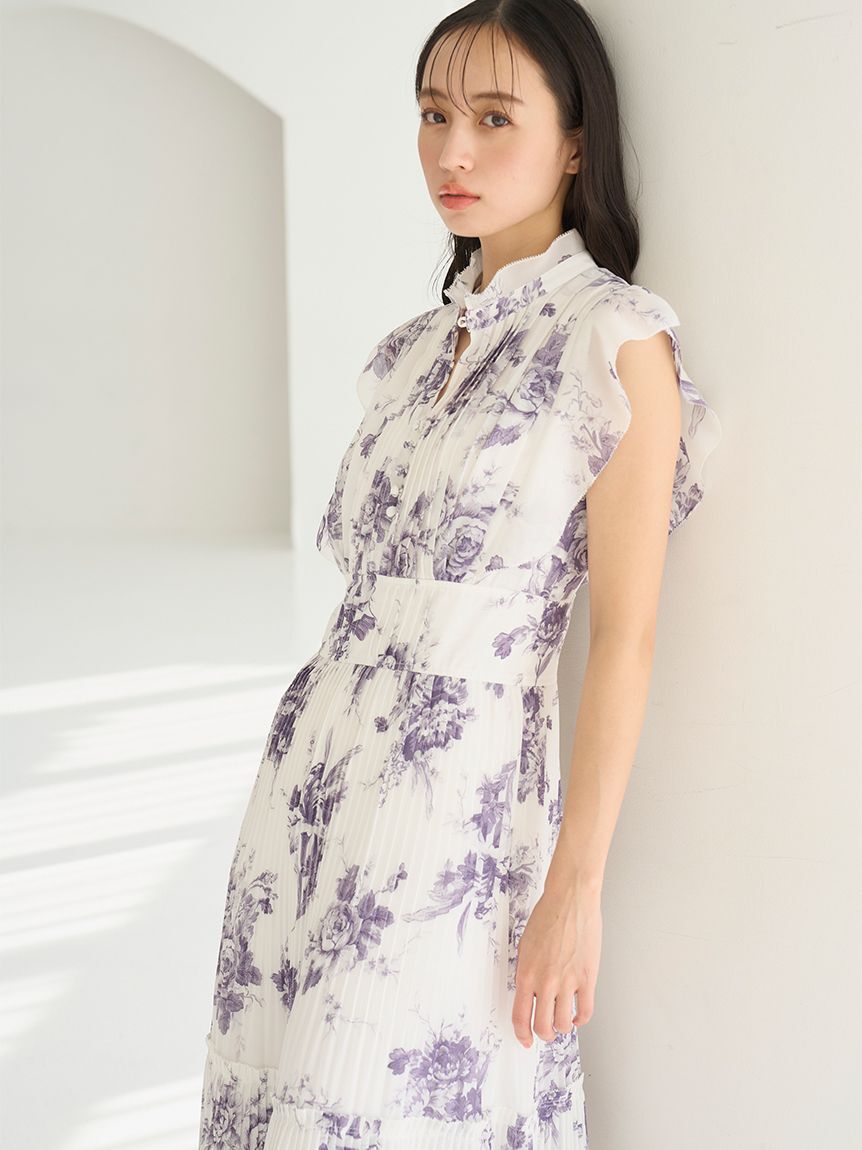 SNIDEL「【販路限定サイズあり】Sustainableプリーツプリントワンピース」|ワンピース|