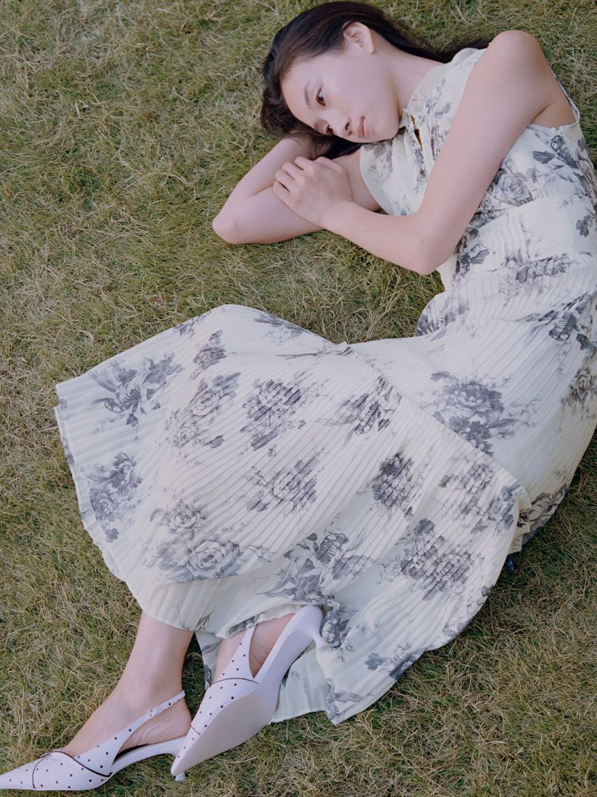 SNIDEL「【販路限定サイズあり】Sustainableプリーツプリントワンピース」|ワンピース|