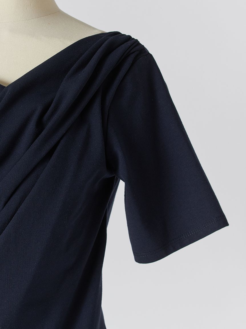 SNIDEL「バックオープンドレープカットプルオーバー」|Tシャツ・カットソー|