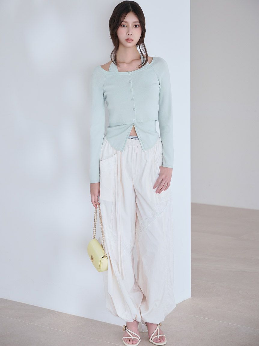 SNIDEL「【Chacott】コラボナイロンレースパンツ」|チノ|