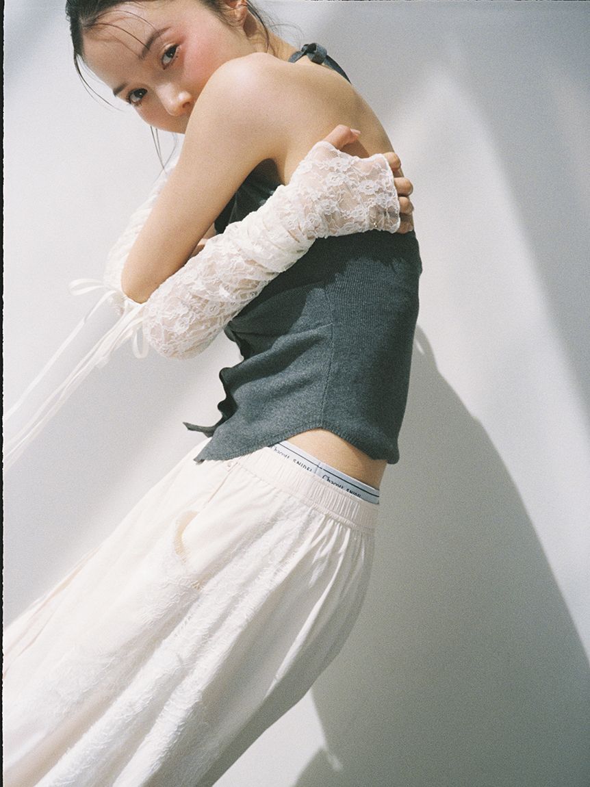 SNIDEL「【Chacott】コラボナイロンレースパンツ」|チノ|