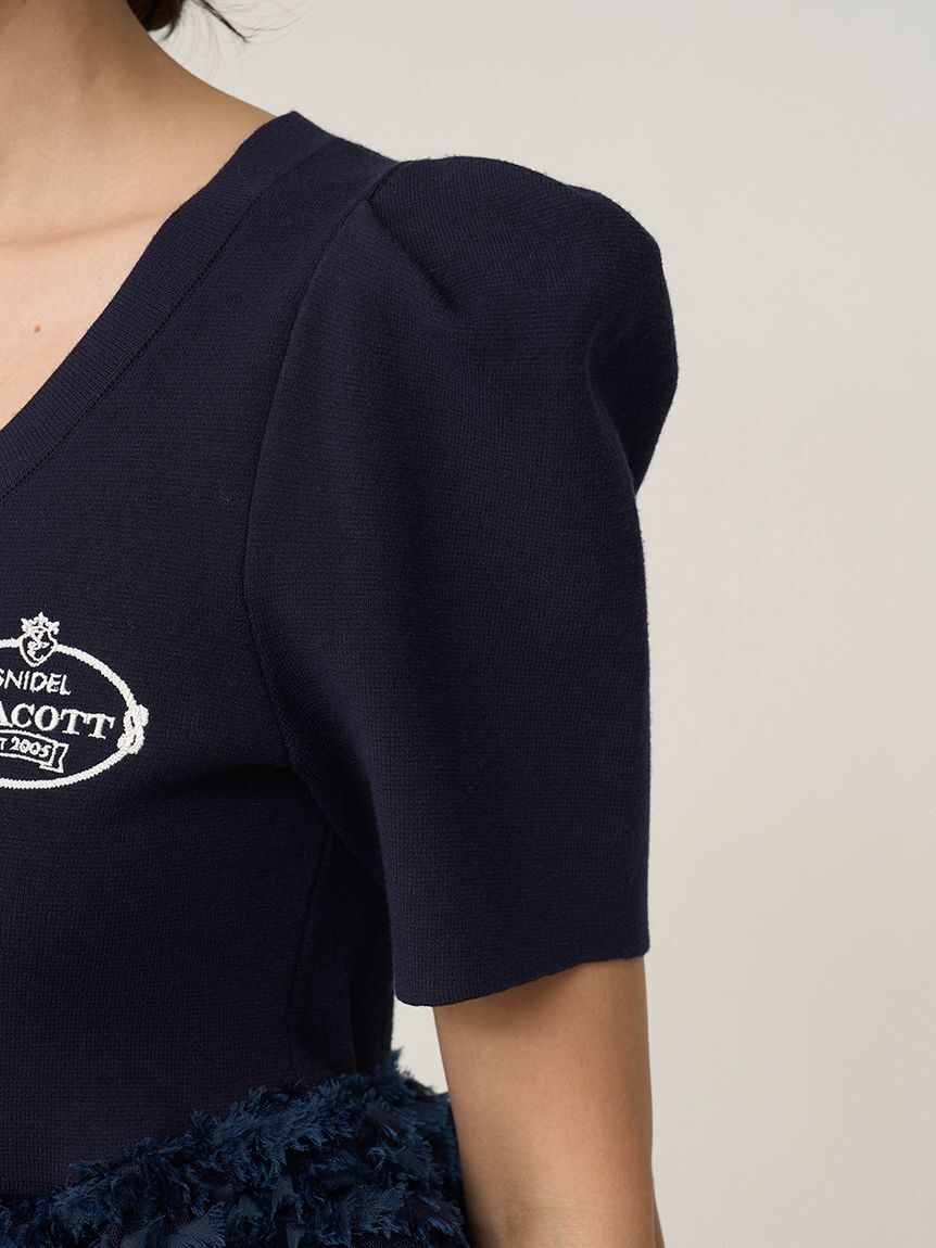 SNIDEL「【Chacott】コラボペプラムニットプルオーバー」|ニット・セーター|