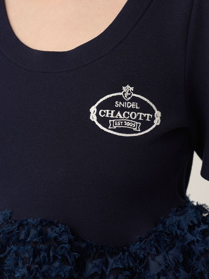 SNIDEL「【Chacott】コラボペプラムニットプルオーバー」|ニット・セーター|