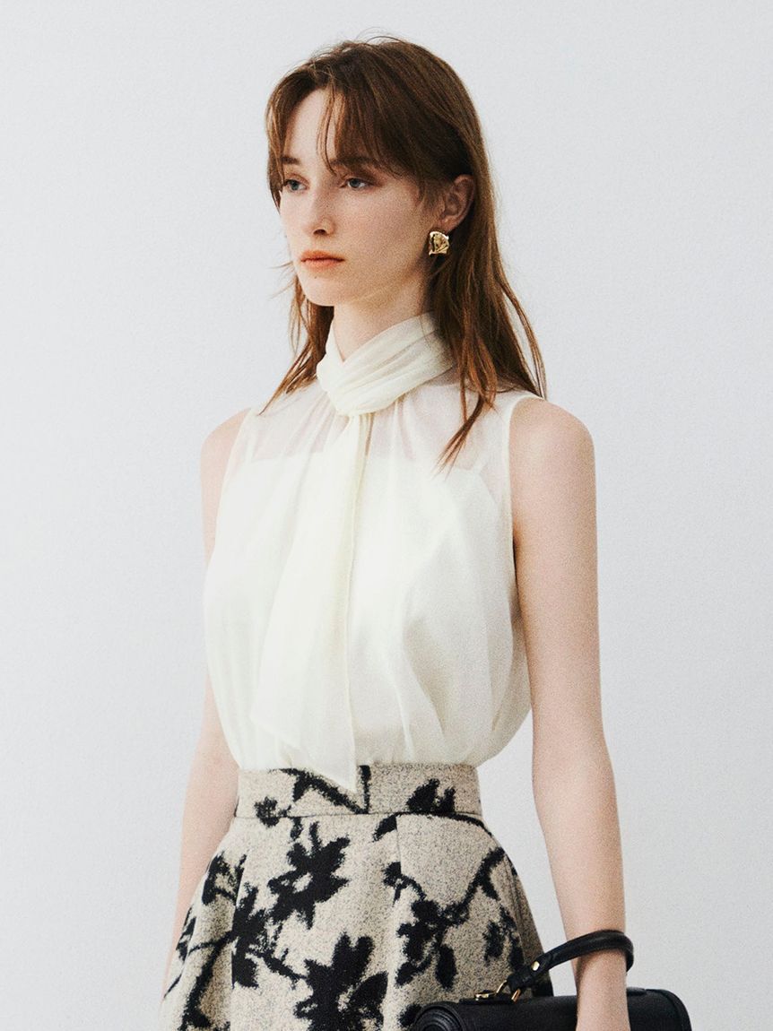 FRAY I.D「【限定カラー】シアーノースリボウタイブラウス」|シャツ・ブラウス|