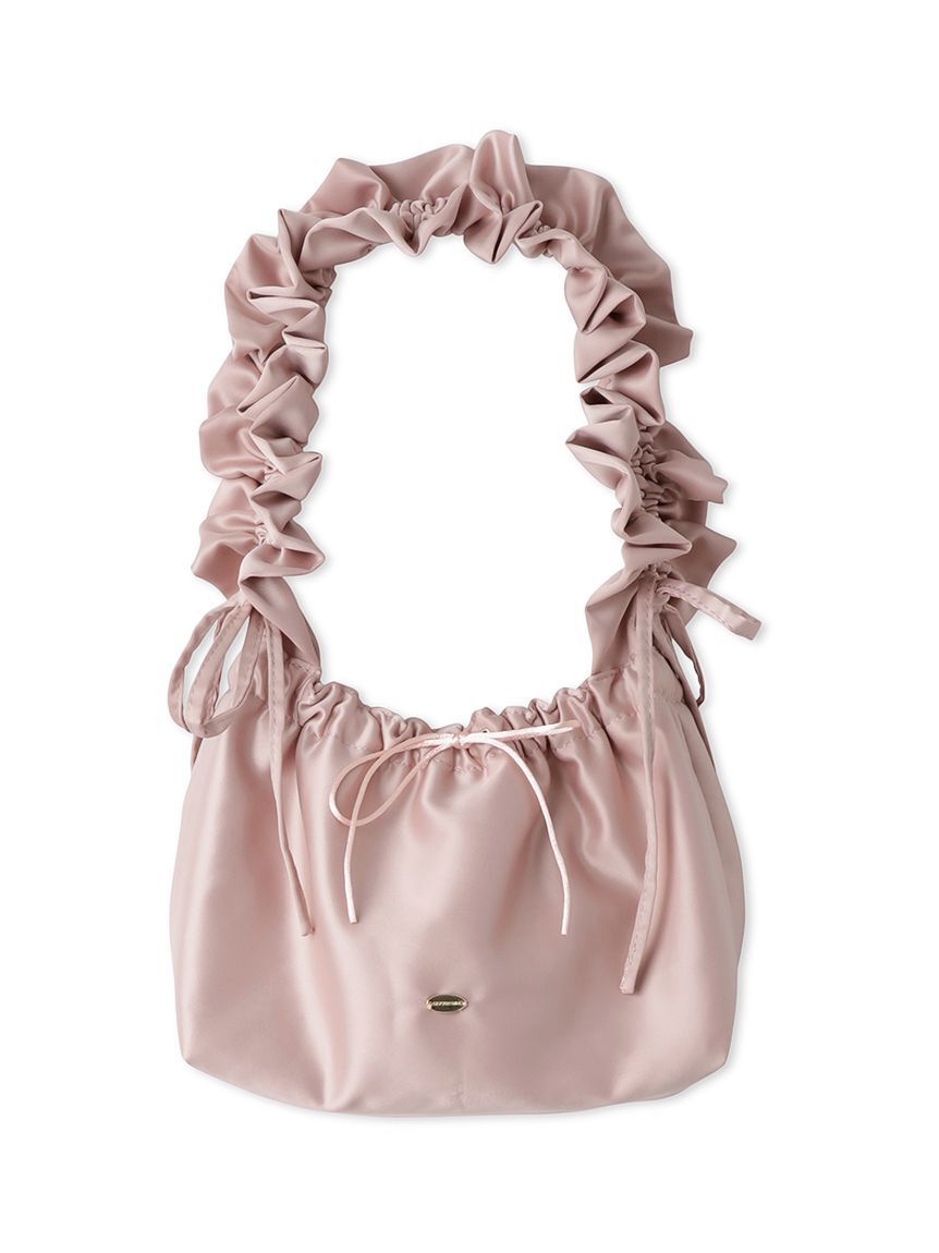 LILY BROWN Lingerie「【LILY BROWN Lingerie】サテンギャザーバケットバッグ」|ハンドバッグ|PNK