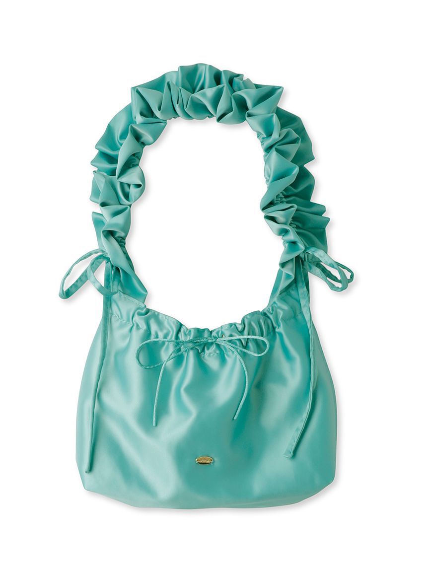 LILY BROWN Lingerie「【LILY BROWN Lingerie】サテンギャザーバケットバッグ」|ハンドバッグ|