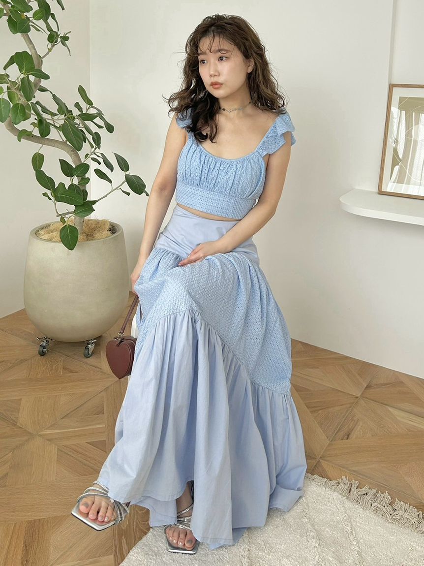 LILY BROWN Lingerie「【LILY BROWN Lingerie】コットンレースボリュームスカート」|スカート|