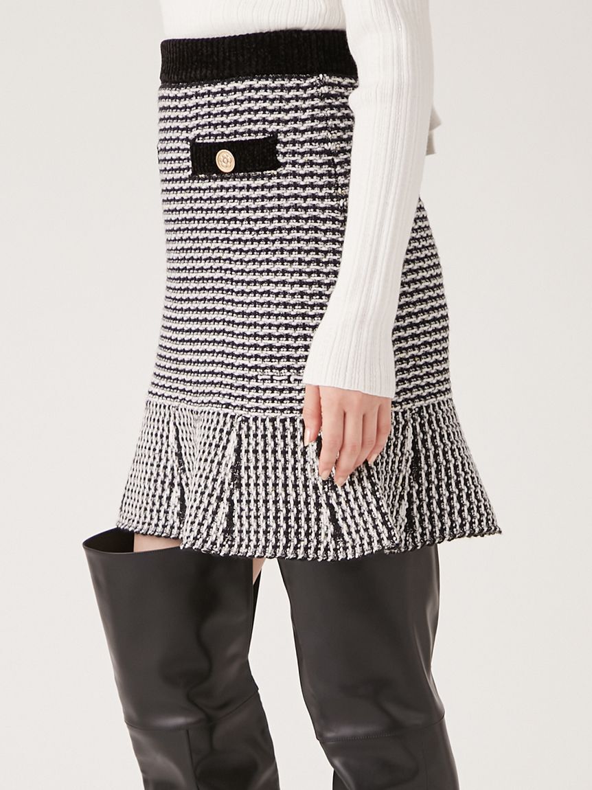 LILY BROWN「【WEB・一部店舗限定カラー】【LILY BROWN&times;MARY QUANT】ツイードニットスカート」|スカート|