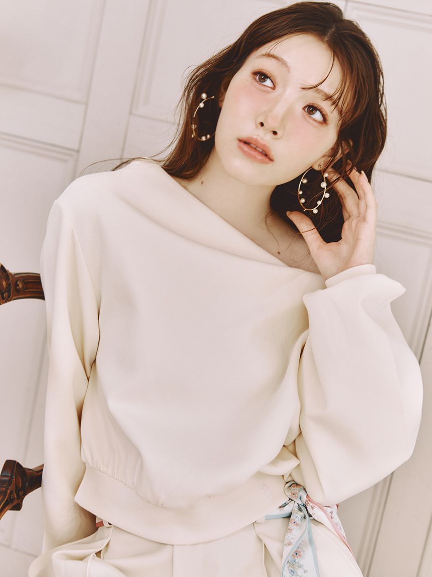 LILY BROWN「センターラインワイドタックパンツ」|チノ|