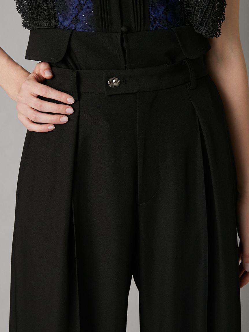 LILY BROWN「センターラインワイドタックパンツ」|チノ|