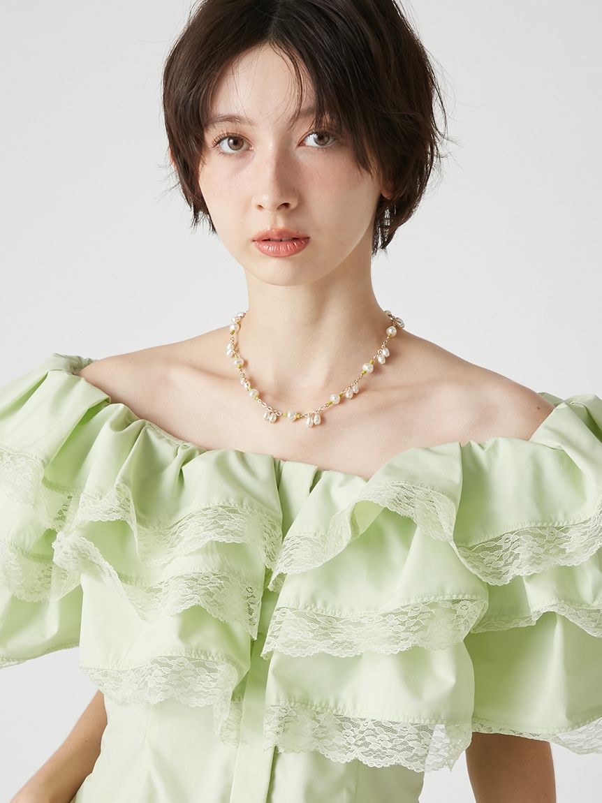 LILY BROWN「ボリュームフリルオフショル2wayブラウス」|シャツ・ブラウス|