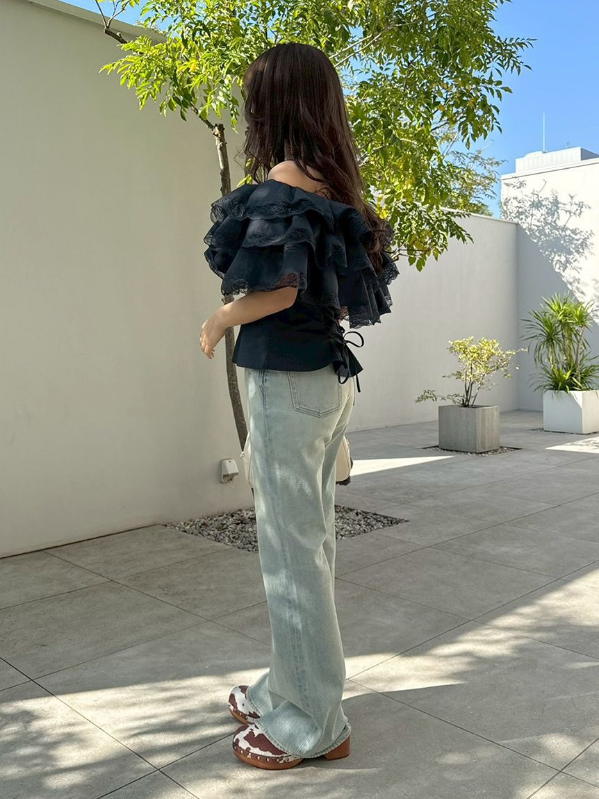 LILY BROWN「ボリュームフリルオフショル2wayブラウス」|シャツ・ブラウス|