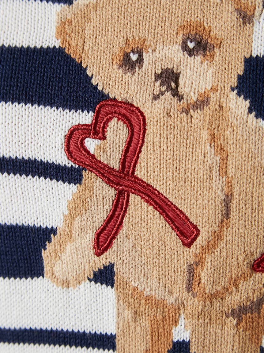 LILY BROWN「Lily Bearハートサテンニット」|ニット・セーター|