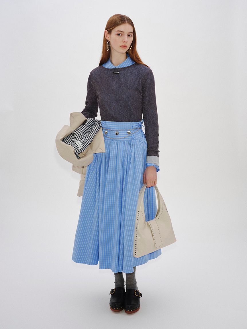 LILY BROWN「２wayボリュームシャツスカート」|スカート|