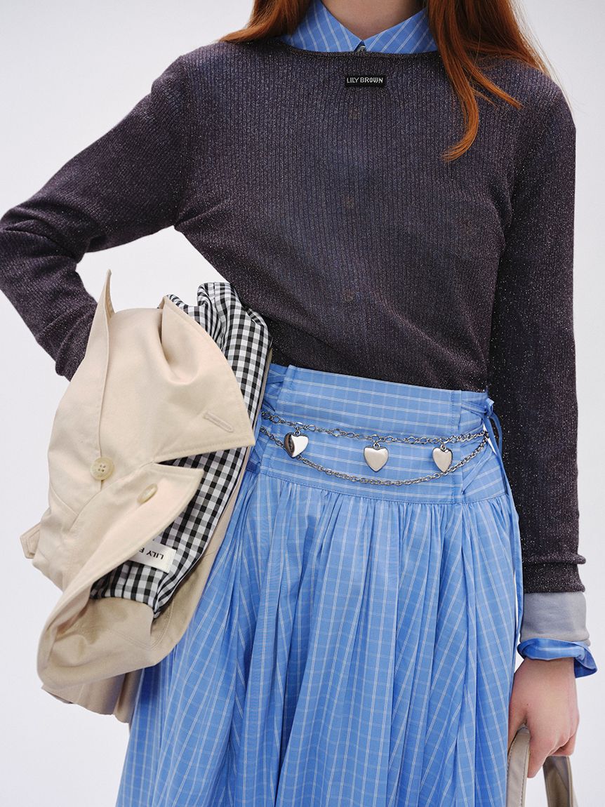 LILY BROWN「２wayボリュームシャツスカート」|スカート|