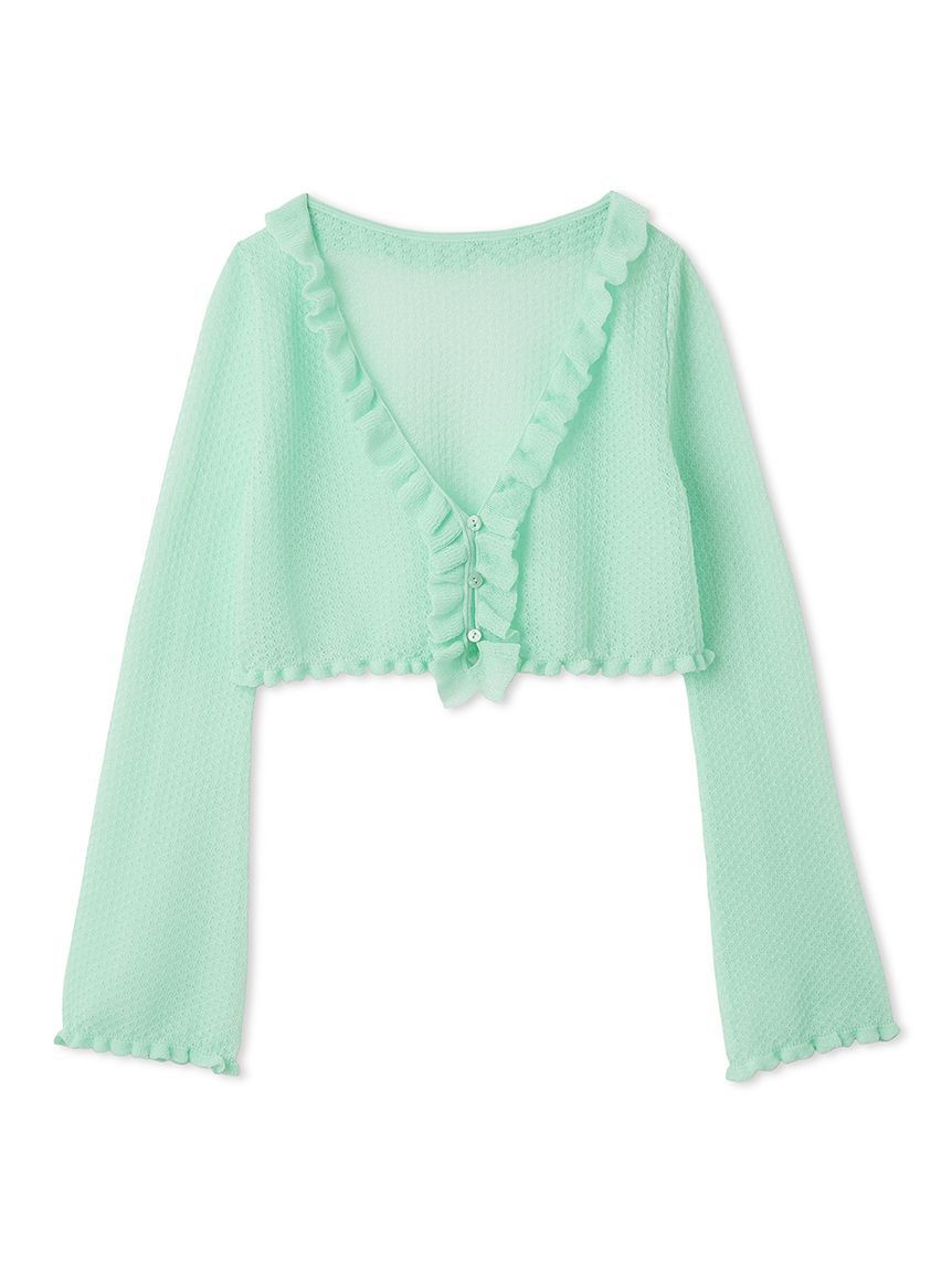 LILY BROWN「フリルニットカーディガン」|カーディガン|