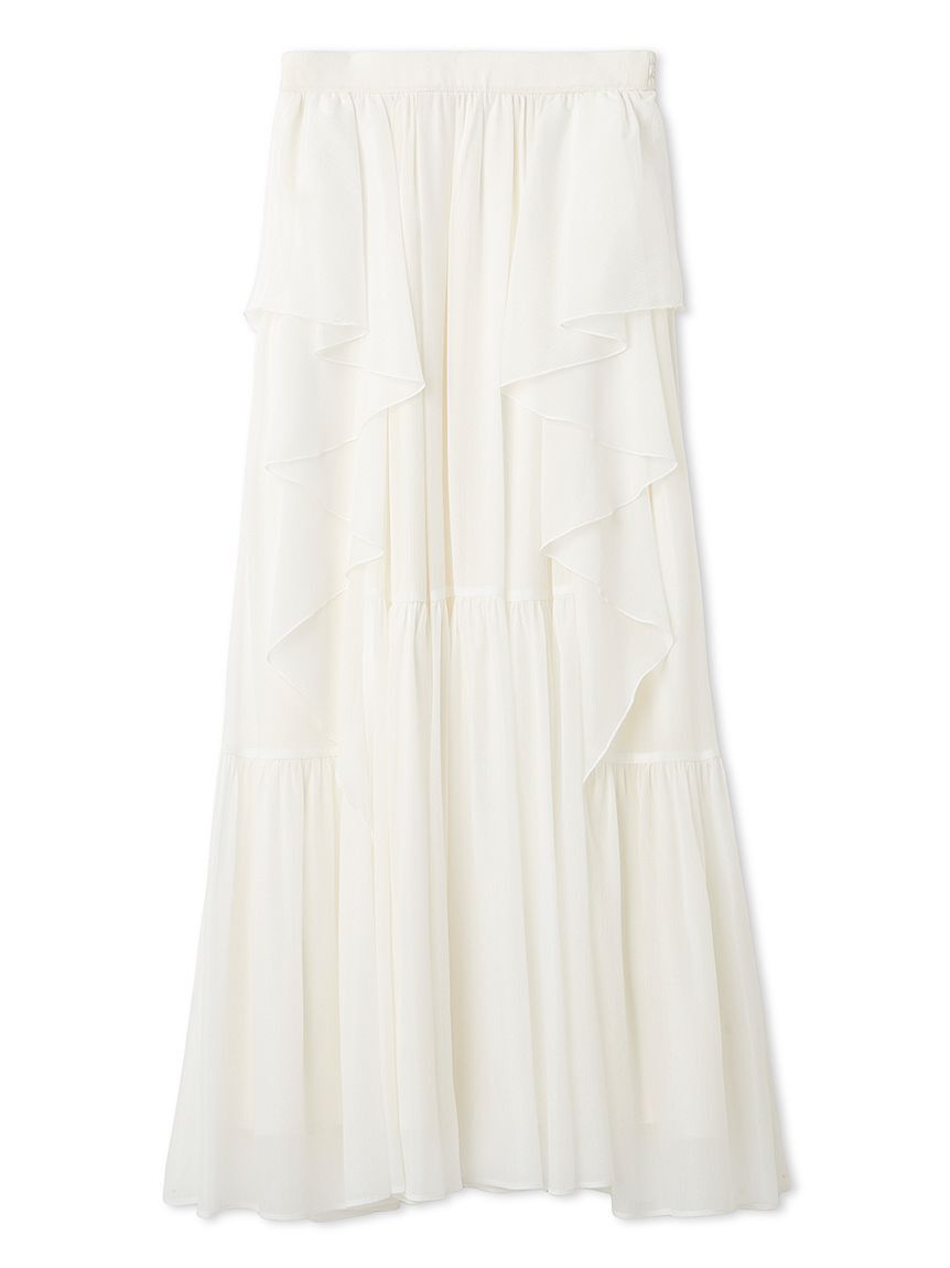 LILY BROWN「シアーカスケードボリュームスカート」|スカート|WHT