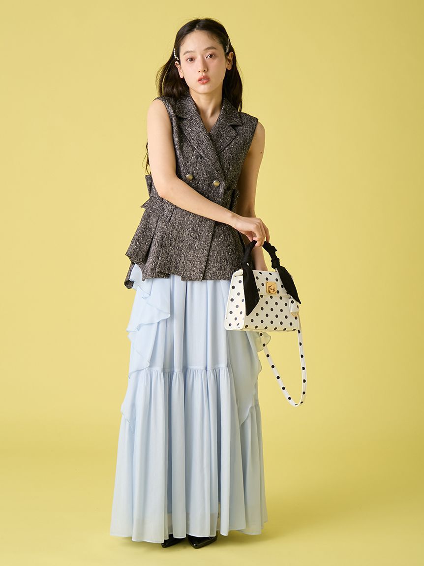 LILY BROWN「シアーカスケードボリュームスカート」|スカート|