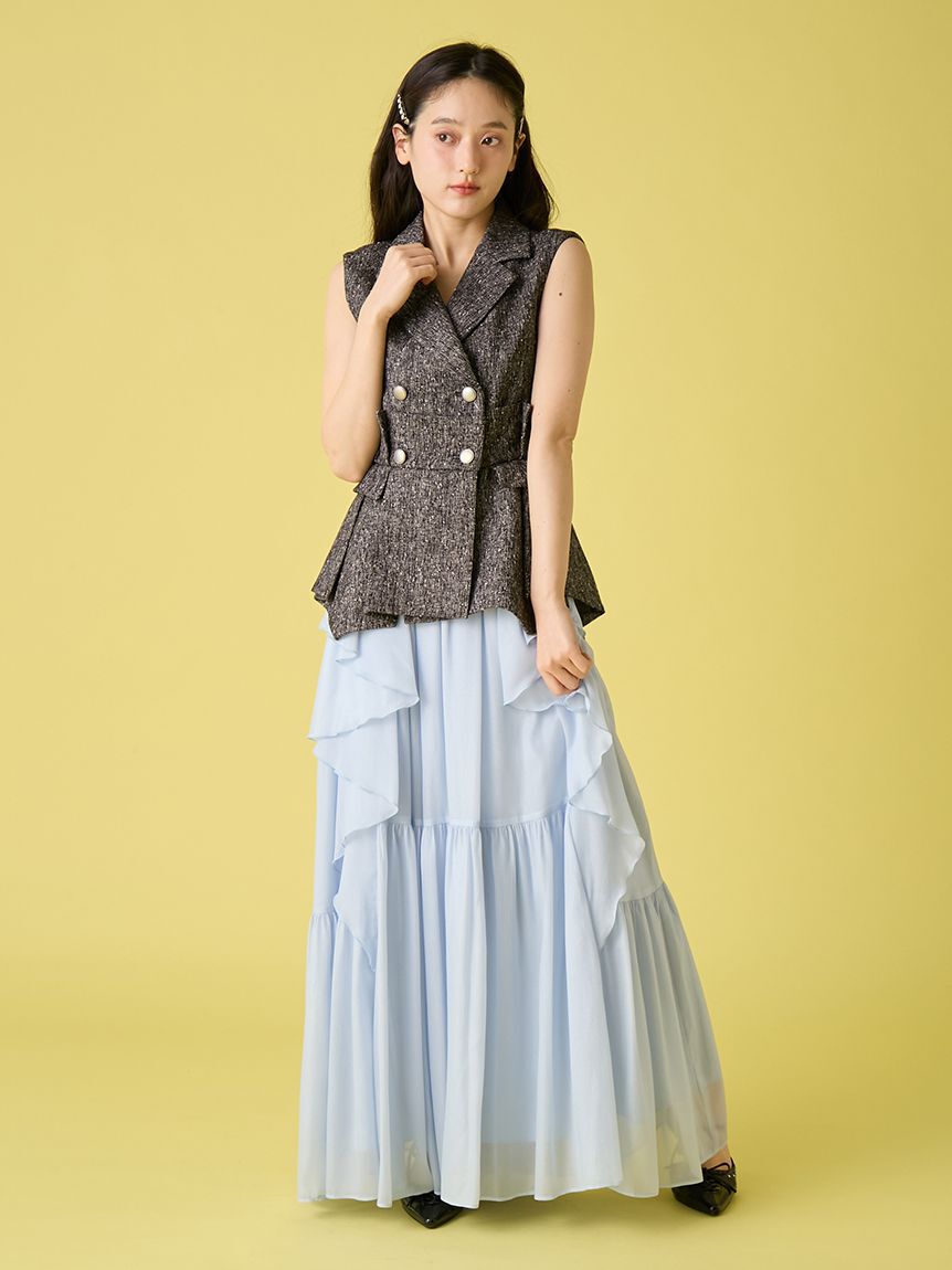 LILY BROWN「シアーカスケードボリュームスカート」|スカート|