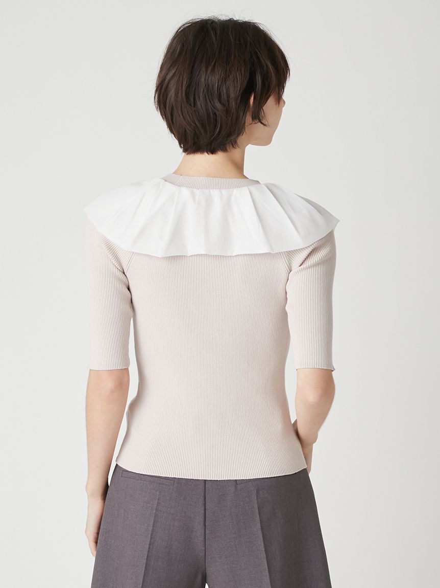 LILY BROWN「バルーンボウタイドッキングニット」|ニット・セーター|