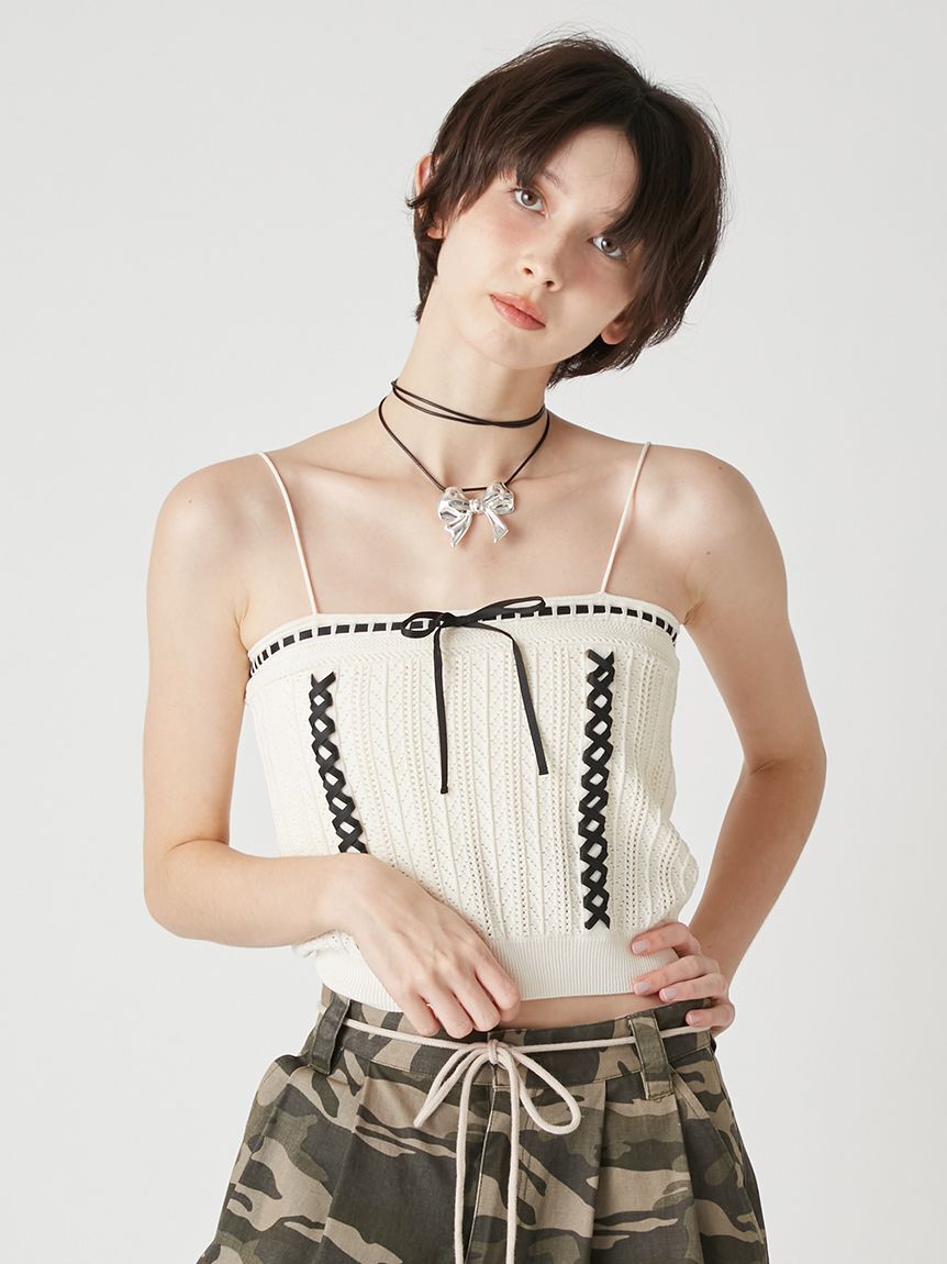 LILY BROWN「レースアップアンサンブル」|ニット・セーター|