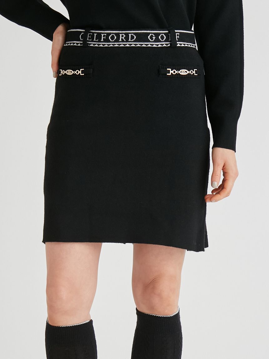 CELFORD「【CELFORD GOLF】　ビット付きニットプリーツスカート」|スカート|