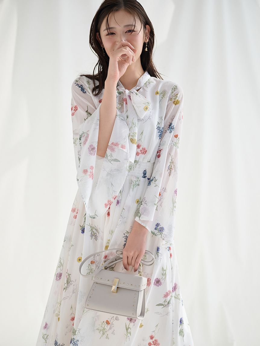 CELFORD「フラワープリントボウタイワンピース」|ワンピース|OWHT