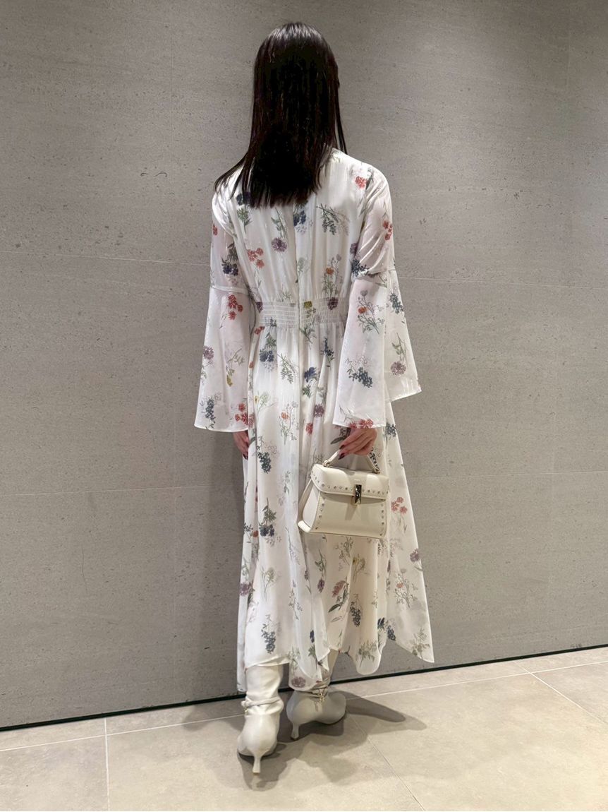 CELFORD「フラワープリントボウタイワンピース」|ワンピース|