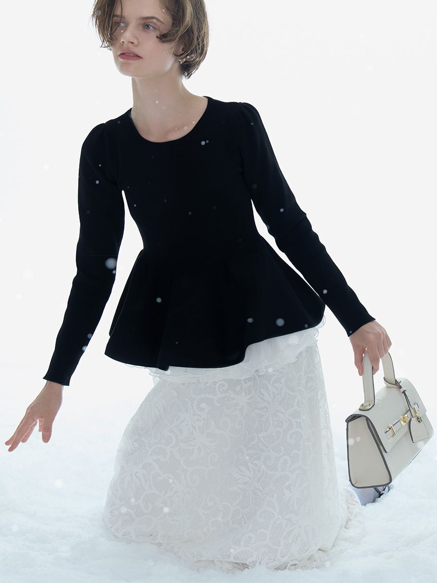 CELFORD「【セットアップ対応】チュール刺繍フレアスカート」|スカート|