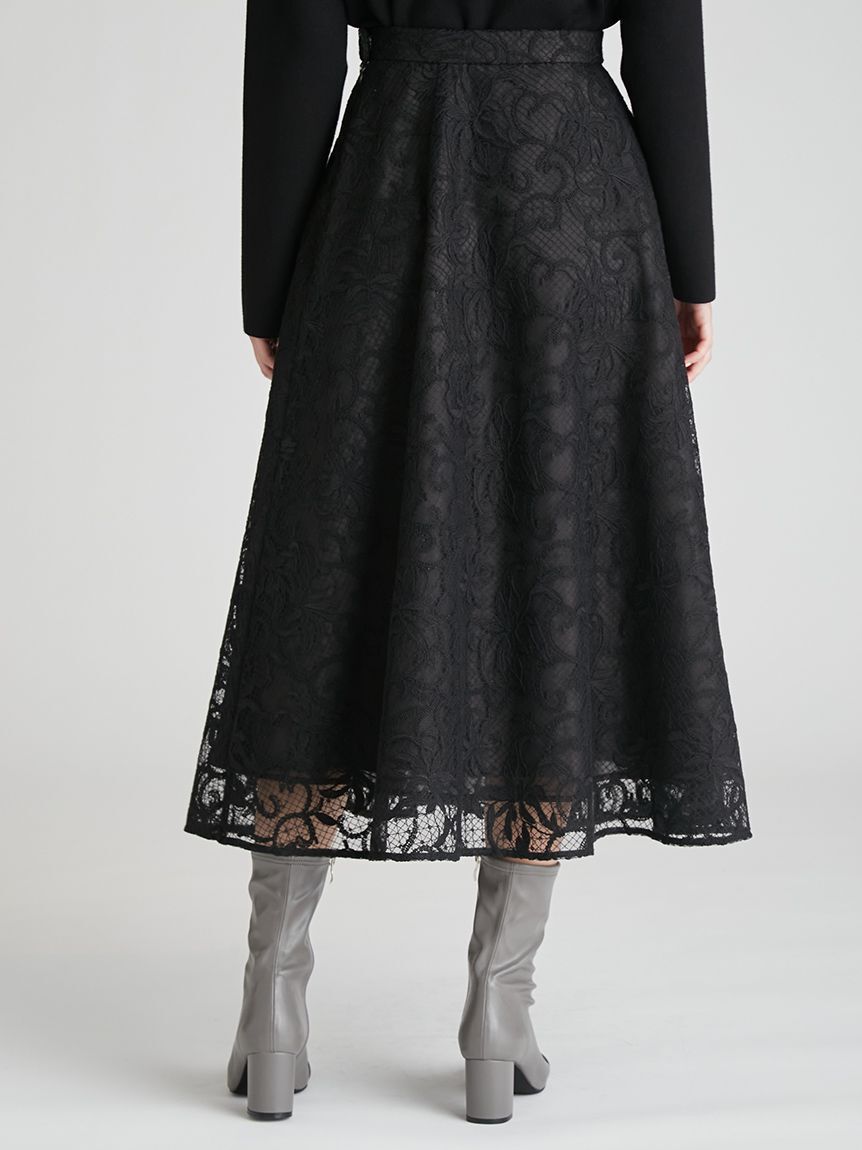 CELFORD「【セットアップ対応】チュール刺繍フレアスカート」|スカート|