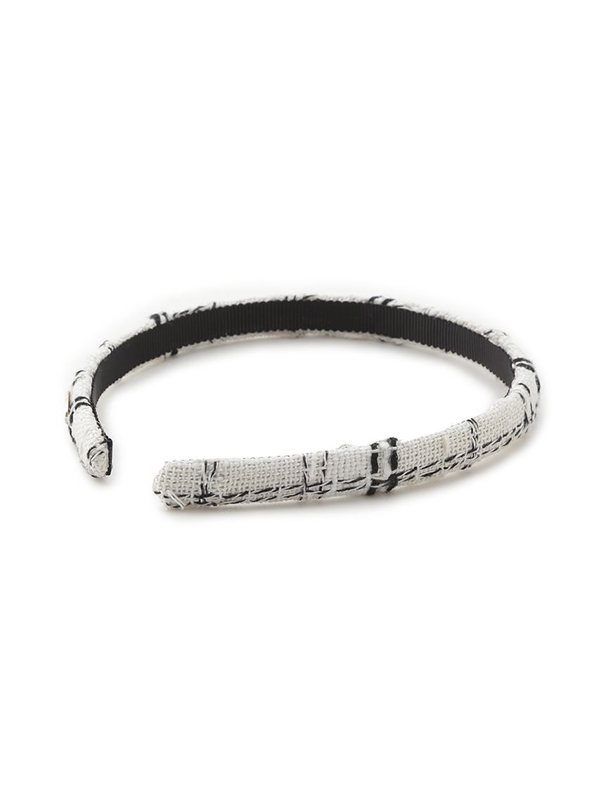 CELFORD「ロゴメタル付きツイードカチューシャ」|ヘアバンド|