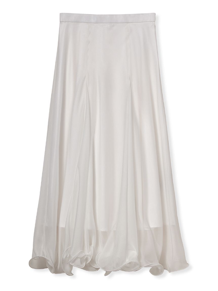 CELFORD「ラッフルヘムシアフレアスカート」|スカート|WHT