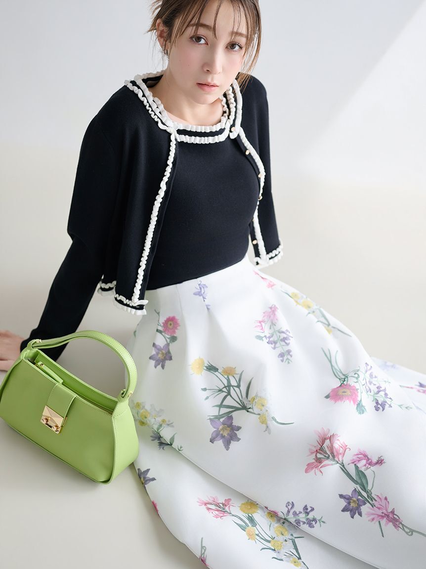 CELFORD「ミニメッシュフラワースカート」|スカート|