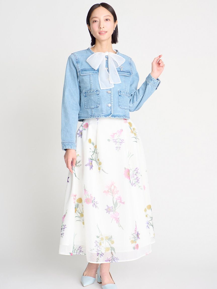 CELFORD「ミニメッシュフラワースカート」|スカート|