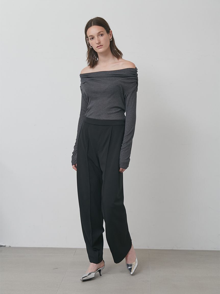 styling/「【セットアップ対応】ジョーゼットドレープパンツ」|その他|BLK
