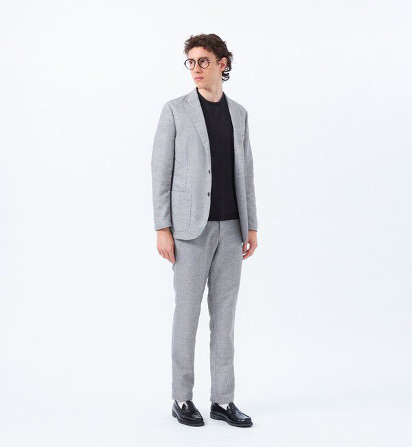 MACKINTOSH PHILOSOPHY「テーラードジャージージャケット 杢カラミストレッチ」|テーラードジャケット|