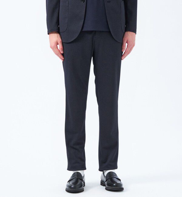 MACKINTOSH PHILOSOPHY「テーラードジャージーパンツ メッシュジャージー」|スラックス|ネイビー