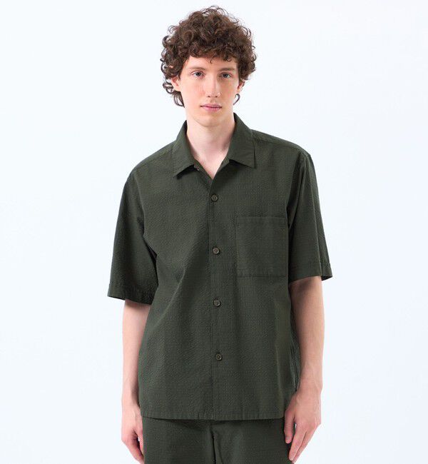 MACKINTOSH PHILOSOPHY「空羽サッカーチェック 半袖オープンカラーシャツ」|シャツ・ブラウス|カーキ