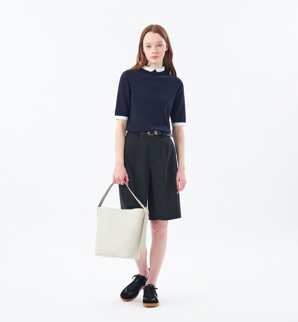 MACKINTOSH PHILOSOPHY「【2025年秋冬モデル】Cleric Collar Knit ハーフスリーブ」|ニット・セーター|