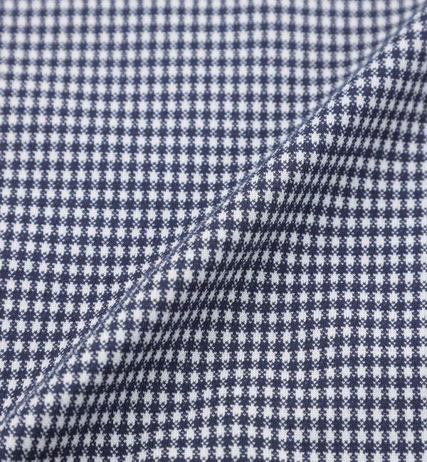 MACKINTOSH PHILOSOPHY「ホリゾンタルカラー ジャージーシャツ ギンガム/無地」|シャツ・ブラウス|