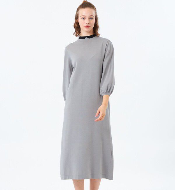 MACKINTOSH PHILOSOPHY「【25年秋冬モデル】Cleric Collar Knit サックワンピース」|ワンピース|チャコールグレー