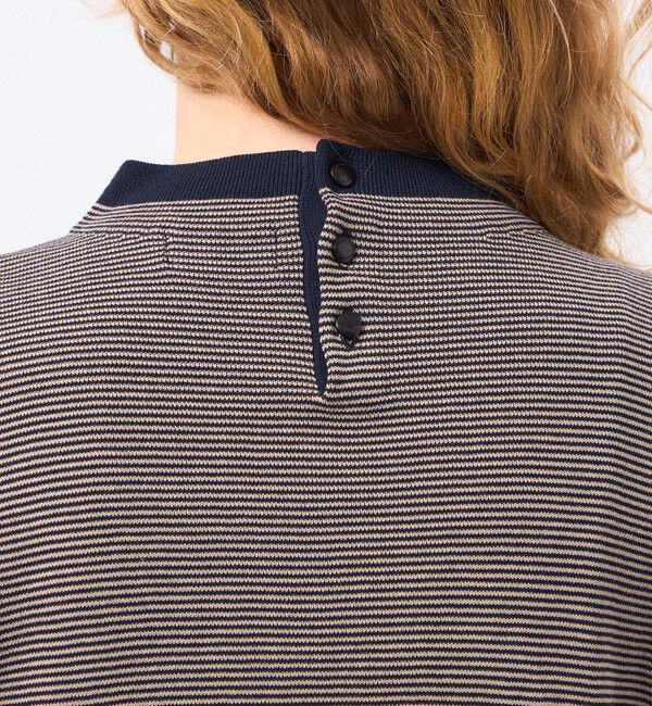 MACKINTOSH PHILOSOPHY「【LEE4月号/蛯原友里さん着用】Cleric Collar Knit ハーフスリーブ」|ニット・セーター|