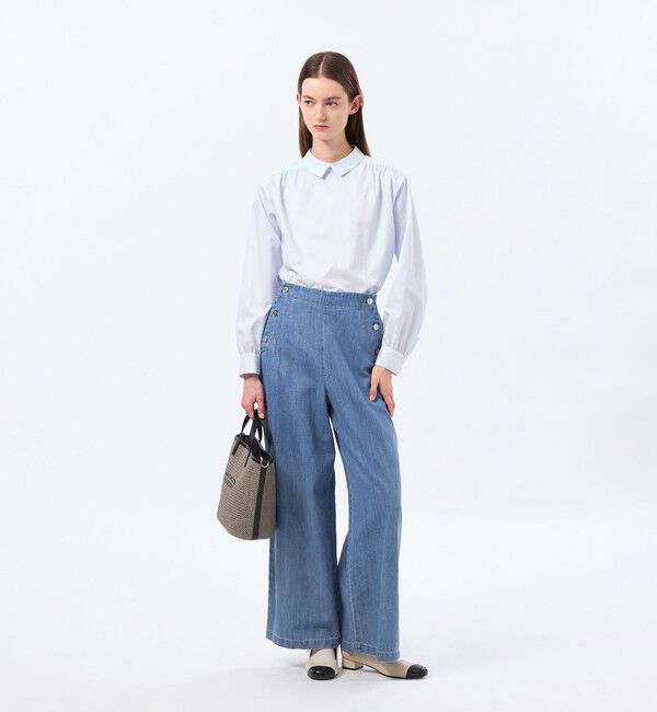 MACKINTOSH PHILOSOPHY「コットンサテンロールカラーブラウス」|シャツ・ブラウス|